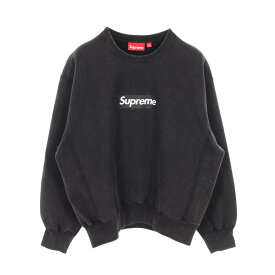 シュプリーム Supreme Washed Box Logo Crewneck スウェット 衣料品 トップス コットン グレー系 【中古】