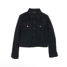 【15%OFFクーポン対象 5/9 20時〜5/16 9:59】サンローランパリ SAINT LAURENT PARIS デニムジャケット 衣料品 アウター コットン ブラック系 【中古】