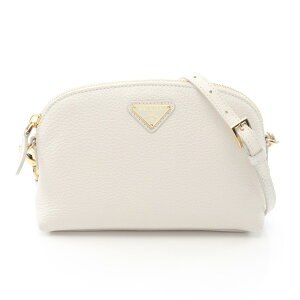 �v���_ PRADA VIT.DAINO SOFT �V�����_�[�o�b�O �o�b�O ���U�[ �z���C�g�n 1NF0622DKVF0009 �y�V�i�z