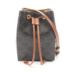 �Z���[�k CELINE �}�C�N�� �Z�[���[ �V�����_�[�o�b�O �o�b�O PVC�R�[�e�B���O�L�����o�X ���U�[ �u���b�N�n / �u���E���n 10M742GCE04LU �y�V�i�z