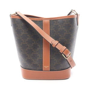 �Z���[�k CELINE �X���[���o�P�b�g �g���I���t �V�����_�[�o�b�O �o�b�O PVC�R�[�e�B���O�L�����o�X ���U�[ �u���b�N�n / �u���E���n 191442CAS04LU �y�V�i�z