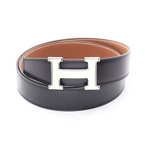 楽天市場】hermesエルメス コンスタンス hベルト ブラック×ゴールド 70 