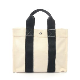【10%OFFクーポン 7/18 0時〜7/21 9:59】エルメス HERMES ボラボラPM トートバッグ バッグ キャンバス アイボリー系 / ブラック系 【中古】
