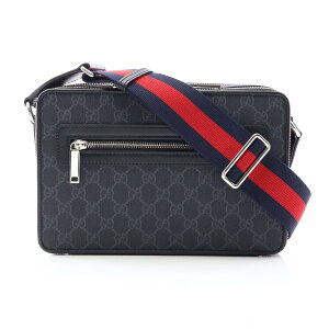 美品 GUCCI グッチ GG柄 ナイロン メッセンジャーショルダーバッグ 