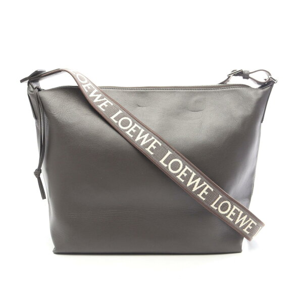 ロエベ LOEWE キュービィ レギュラー ショルダーバッグ バッグ レザー グレー系 【中古】