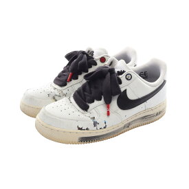 ＼千円OFFクーポン対象 9/14 10時〜9/28 9:59／ナイキ NIKE NIKE × PEACEMINUSONE AIR FORCE 1 PARA-NOISE スニーカー 靴 レザー ホワイト系 / ブラック系 DD3223-100 【中古】