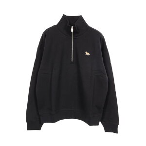 ���]���L�c�l MAISON KITSUNE BABY FOX HALF ZIPPED SWEATSHIRT �X�E�F�b�g �ߗ��i �g�b�v�X �R�b�g�� �u���b�N�n PW00308KM0341P199M �y�V�i�z