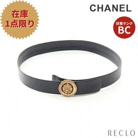 シャネル CHANEL ライオン ベルト レザー ブラック 【中古】 送料無料_2406ss_all_wal_0604