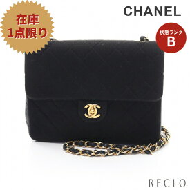 シャネル CHANEL マトラッセ チェーンショルダーバッグ コットンジャージー ラムスキン ブラック ゴールド金具 ヴィンテージ 【中古】 送料無料_10th_all_bg_10th