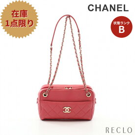 シャネル CHANEL マトラッセ チェーンショルダーバッグ キャビアスキン ピンク ゴールド金具 【中古】