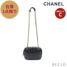 【スーパーSALE限定!!15%OFF以上】シャネル CHANEL チェーンショルダーバッグ ラムスキン ブラック ゴールド金具 ヴィンテージ 【中古】 送料無料_2406ss_all_bg_0604