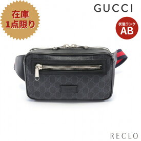 【エントリーでポイント10倍◎店舗限定11日1:59迄】【スーパーSALE限定!!10%OFF以上】グッチ GUCCI ソフト GGスプリーム シェリーライン ウエストバッグ ボディバッグ PVC レザー ブラック マルチカラー 474293 【中古】 送料無料 良品_2406ss_all_bg_0604