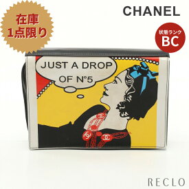 シャネル CHANEL マドモアゼル JUST A DROP OF NO.5 クラッチバッグ エナメルレザー ブラック マルチカラー ゴールド金具 A17585【中古】 送料無料_2406ss_all_bg_0604