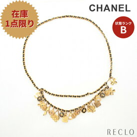 シャネル CHANEL チェーンベルト ベルト GP レザー ゴールド ブラック 93A 【中古】 送料無料_2406ss_all_wal_0604