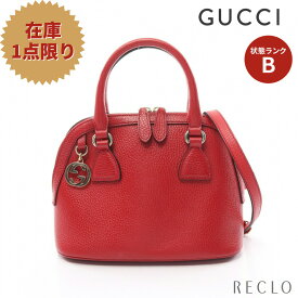 【エントリーでポイント10倍◎店舗限定11日1:59迄】【スーパーSALE限定!!10%OFF以上】グッチ GUCCI インターロッキング G ハンドバッグ レザー レッド 2WAY 449661【中古】 送料無料_2406ss_all_bg_0604