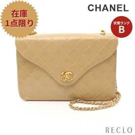 【エントリーでポイント10倍◎対象店舗限定27日1:59迄】シャネル CHANEL マトラッセ チェーンショルダーバッグ ラムスキン ベージュ ゴールド金具 【中古】 送料無料_2406ss_all_bg_0604