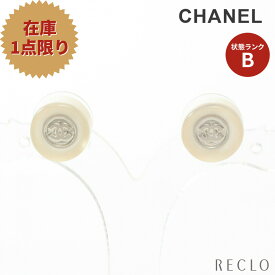 シャネル CHANEL ココマーク ピアス クリア ホワイト シルバー 99A 【中古】 送料無料_2406ss_all_acc_0604