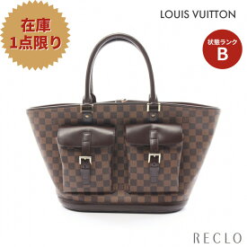 ルイヴィトン LOUIS VUITTON マノスクGM ダミエエベヌ ハンドバッグ PVC レザー ブラウン N51120【中古】 送料無料 ルイビトン