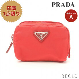 【エントリーでポイント10倍◎対象店舗限定27日1:59迄】プラダ PRADA VELA ポーチ ナイロン サフィアーノレザー レッド 1NA339【中古】_2406ss_all_wal_0604