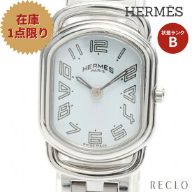 エルメス HERMES ラリー レディース 腕時計 クオーツ SS シルバー ホワイト文字盤 RA1.210【中古】