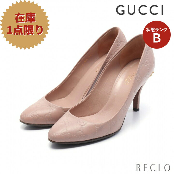 楽天市場】グッチ GUCCI グッチシマ パンプス レザー ダスティピンク 