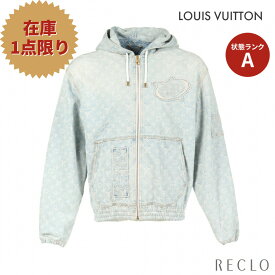 ルイヴィトン LOUIS VUITTON LOUIS VUITTON × NBA ジップスルーフーディ モノグラム デニムジャケット コットン ライトブルー 21AW RM212M UZD HLA01W【中古】