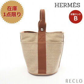 【エントリーでポイント10倍◎対象店舗限定27日1:59迄】エルメス HERMES サクソーPM ハンドバッグ キャンバス ベージュ ブラウン シルバー金具 【中古】