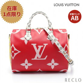 【エントリーでポイント10倍◎対象店舗限定27日1:59迄】ルイヴィトン LOUIS VUITTON スピーディー バンドリエール30 NM モノグラムジャイアント ハンドバッグ PVC レッド ピンク マルチカラー 2WAY M44573【中古】