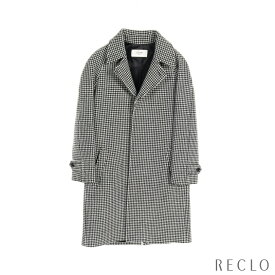 セリーヌ CELINE マックコート チェスターコート 千鳥格子 ウール ブラック ホワイト 2M221853E【中古】 送料無料 良品