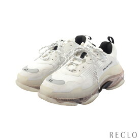 バレンシアガ BALENCIAGA Triple S CLEAR SOLE トリプルS スニーカー メッシュ レザー ホワイト グレー 541624【中古】 送料無料_10th_all_apa_10th