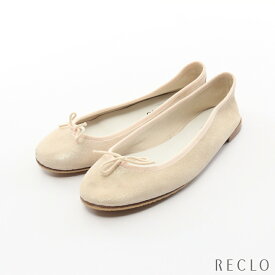 【エントリーでポイント10倍◎対象店舗限定27日1:59迄】レペット Repetto フラットシューズ ラメ スエード ライトベージュ 【中古】 送料無料_2406ss_all_apa_0604