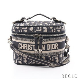 【スーパーSALE限定!!10%OFF以上】クリスチャンディオール Christian Dior DIORTRAVEL ヴァニティ スモール ハンドバッグ バニティバッグ キャンバス ネイビー オフホワイト 2WAY S5529VRIW【中古】 送料無料_2406ss_all_bg_0604