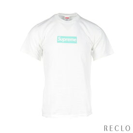 シュプリーム Supreme Supreme × TIFFANY & Co. Box Logo Tee Tシャツ コットン ホワイト ターコイズブルー 【中古】 送料無料 良品