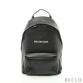 バレンシアガ BALENCIAGA EVERYDAY BACKPACK エブリデイ バックパック リュックサック レザー ブラック 552379【中古】