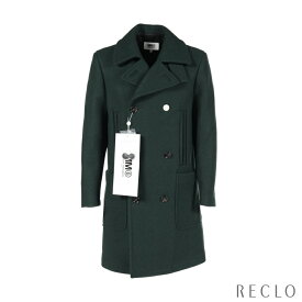 【スーパーSALE限定!!25%OFF以上】エムエムシックスメゾンマルジェラ MM6 MAISON MARGIELA HEAVY FELT COAT オーバーサイズ チェスターコート ウール ダークグリーン S62AA0052【中古】_2406ss_all_apa_0604