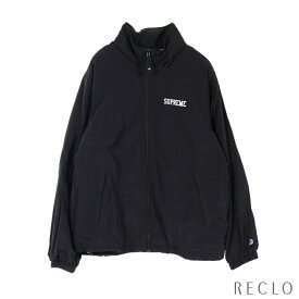 シュプリーム Supreme Supreme × Champion ブルゾン ロゴプリント ナイロン ブラック フード付き 【中古】