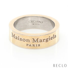 メゾンマルジェラ Maison Margiela ロゴ エングレーブ リング 指輪 SV925 ゴールド 【中古】