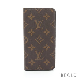 ルイヴィトン LOUIS VUITTON フォリオ モノグラム iPhone XS MAX アイフォンケース PVC ブラウン M67480【中古】