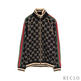 グッチ GUCCI GGコットンジャージー ジャケット トラックジャケット コットン ブラック マルチカラー 695955【中古】