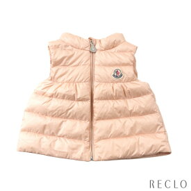 モンクレール MONCLER ダウンベスト ナイロン ピンクベージュ キッズ 4833399【中古】