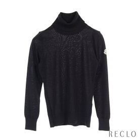 モンクレール MONCLER ニット タートルネック ウール ブラック 92681【中古】