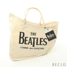 コムデギャルソン Comme des Garcons Comme des Garcons × THE BEATLES ハンドバッグ トートバッグ キャンバス アイボリー VT-K001【中古】