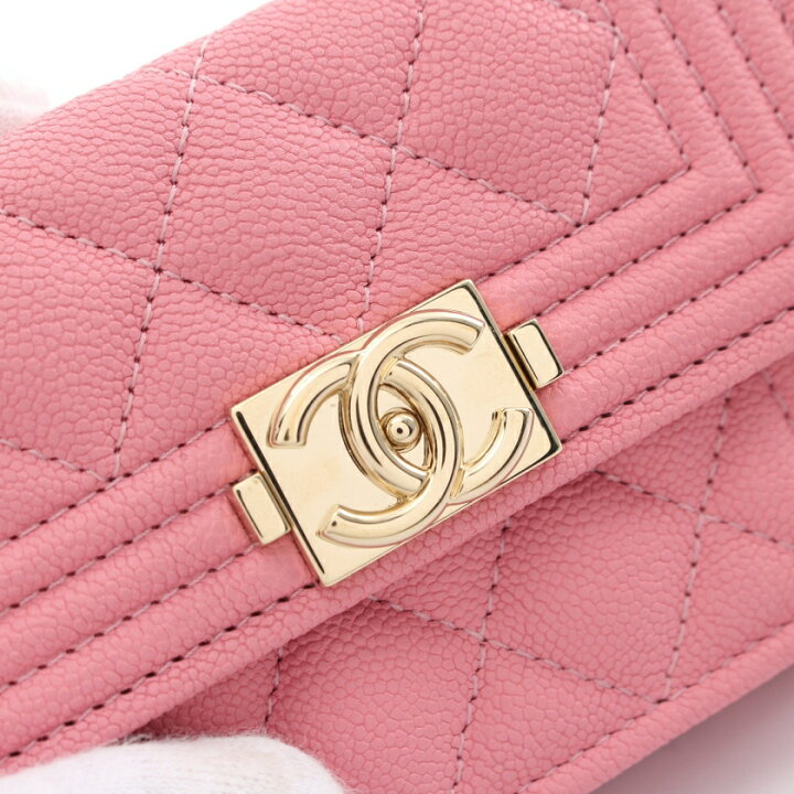 楽天市場】シャネル CHANEL ボーイシャネル 三つ折り財布 キャビア 