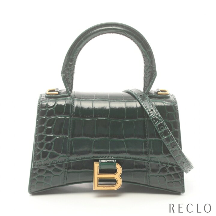 楽天市場】バレンシアガ BALENCIAGA HOURGLASS XS ハンドバッグ レザー 