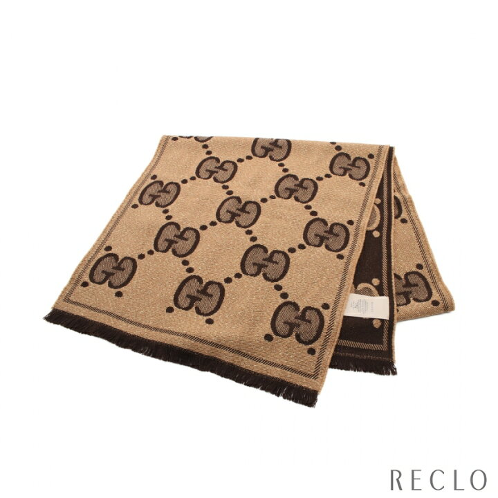 楽天市場】グッチ GUCCI GGウール ラメ ジャカード スカーフ マフラー 