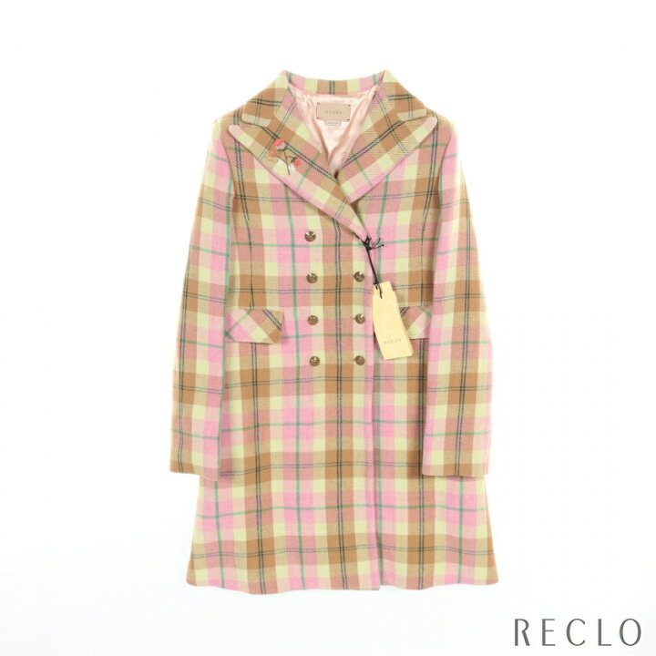 楽天市場】グッチ GUCCI チルドレン コート チェック フラワー刺繍  
