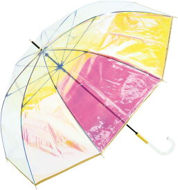 Wpc. ビニール傘 パイピング シャイニーアンブレラ shiny plastic umbrella 60cm ゴールド 長傘 レディース PT-028