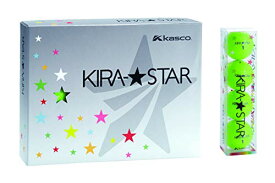 キャスコ(Kasco) ゴルフボール KIRA STAR2 キラスター2N ライム ダース
