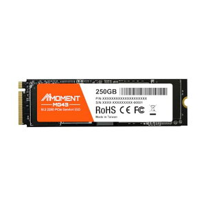 MMOMENT MG43 250GB M.2 2280 PCIe Gen4x4 NVMe1.4 ����SSD (�ő�Ǎ�4650MB/s)