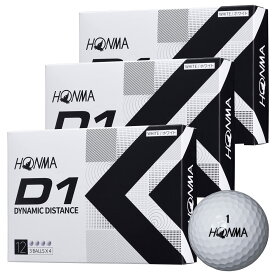 HONMA(ホンマ ゴルフ) D1 2022 ゴルフボール ホワイト BT2201 3ダースセット(36球)